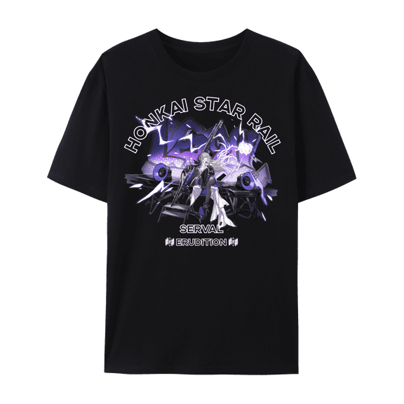 QingYee Honkai Star Rail All Character Graphic Impression Unisex Short Sleeve Crewneck Cotton T-Shirt