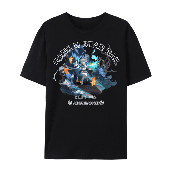 QingYee Honkai Star Rail All Character Graphic Impression Unisex Short Sleeve Crewneck Cotton T-Shirt