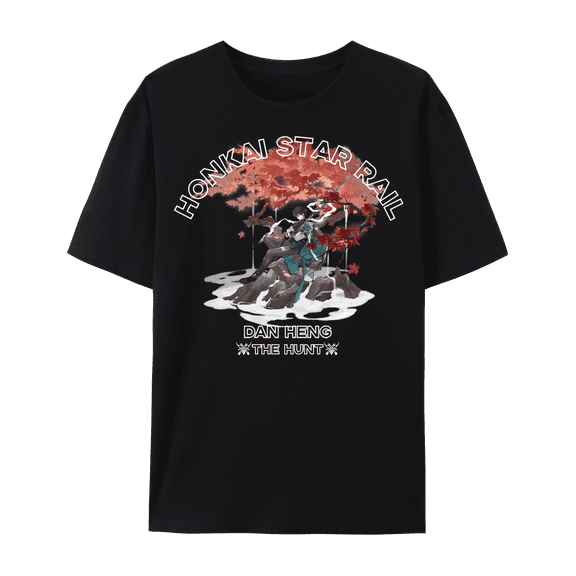 QingYee Honkai Star Rail All Character Graphic Impression Unisex Short Sleeve Crewneck Cotton T-Shirt