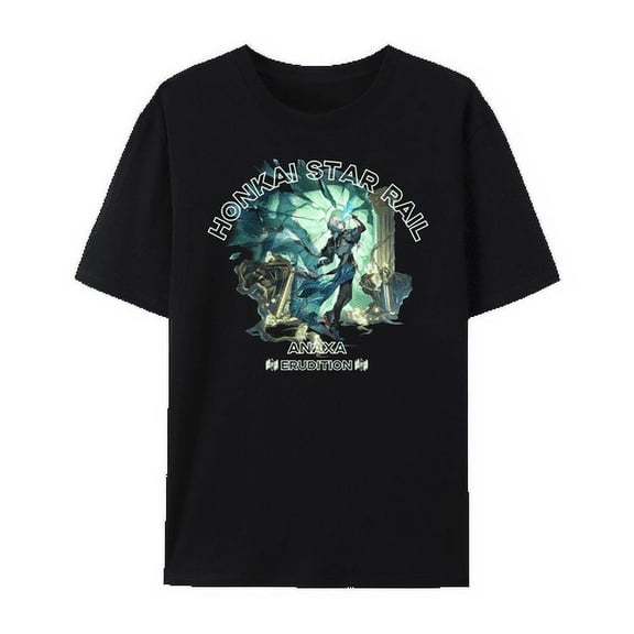 QingYee Honkai Star Rail All Character Graphic Impression Unisex Short Sleeve Crewneck Cotton T-Shirt