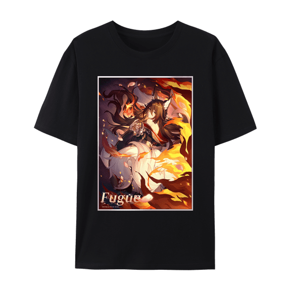 QingYee Honkai Star Rail All Character's Light Cones Graphic Impression Unisex Short Sleeve Crewneck Cotton T-Shirt