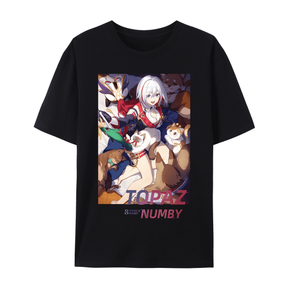 QingYee Honkai Star Rail All Character's Light Cones Graphic Impression Unisex Short Sleeve Crewneck Cotton T-Shirt