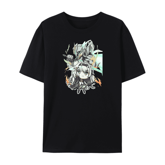 QingYee Honkai Star Rail Firefly Graphic Impression Unisex Short Sleeve Crewneck Cotton T-Shirt