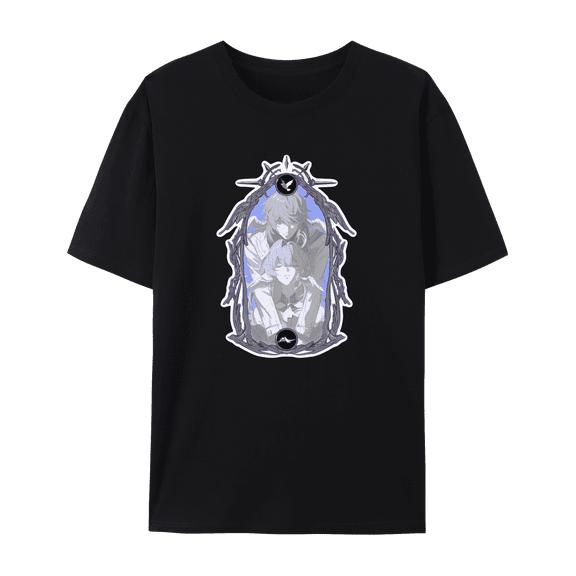 QingYee Honkai Star Rail SUNDAY Graphic Impression Unisex Short Sleeve Crewneck Cotton T-Shirt