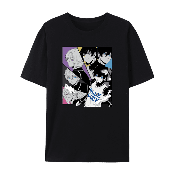 QingYee Japanese Anime Blue Lock Unisex Yoichi Isagi & Seishiro Nagi Graphic Cotton Short Sleeve T Shirt