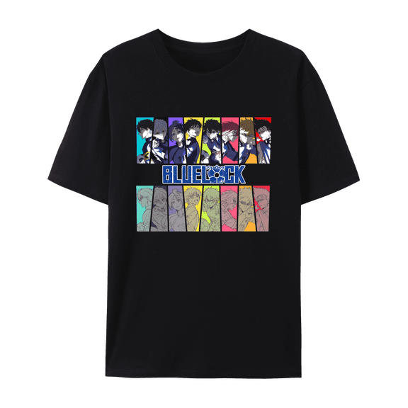 QingYee Japanese Anime Blue Lock Unisex Yoichi Isagi & Seishiro Nagi Graphic Cotton Short Sleeve T Shirt