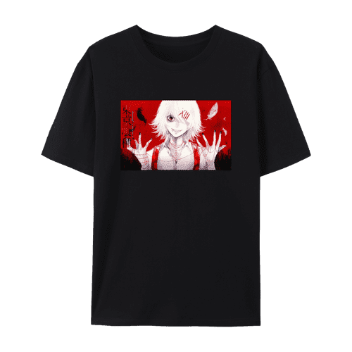 QingYee Japanese Anime Tokyo Ghoul Kaneki Ken Graphic Cotton Short Sleeve T Shirt