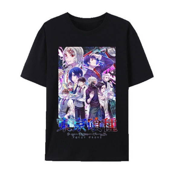 QingYee Japanese Anime Tokyo Ghoul Kaneki Ken Graphic Cotton Short Sleeve T Shirt