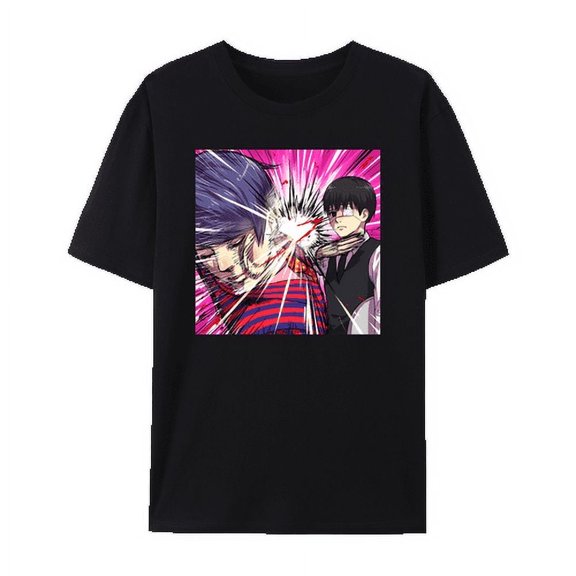 QingYee Japanese Anime Tokyo Ghoul Kaneki Ken Graphic Cotton Short Sleeve T Shirt