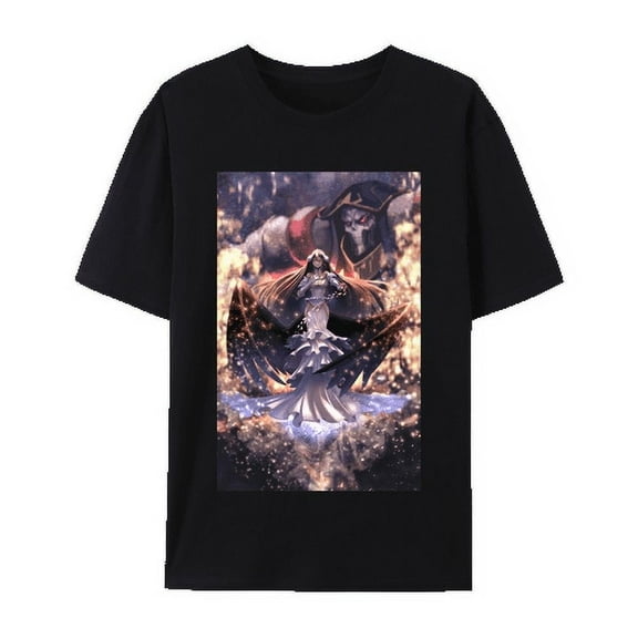 QingYee Japanese Anime Unisex Overlord ​Ainz Ooal Gown​​ Graphic Cotton Short Sleeve T Shirt