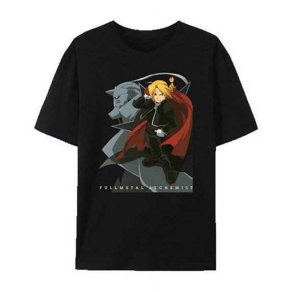 QingYee Unisex Japanese Anime Fullmetal Alchemist Edward & Alphonse Graphic Short Sleeve Cotton T-Shirt,