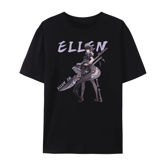 QingYee Zenless Zone Zero Character's Graphic Unisex Short Sleeve Crewneck Cotton T-Shirt