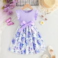 thumbnail image 1 of QingYiHua 4-8 Years Girl's Floral Summer Dress Ruffle Sleeveless Dress Knot Front Crewneck Rib Knit Dresses 2025 Trendy Spring Dresses for Girls Today&nbsp;Deals, 1 of 7
