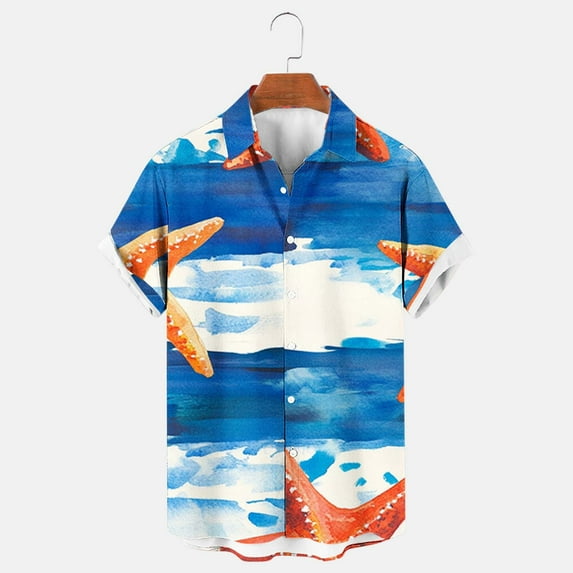 QingYiHua Beach Shirts for MenGym Shirts Men WorkoutPatterned Casual Shirts for MenWorkout Tank Tops for Men Dri FitSolid Color Dress Shirts for Men on Clearance