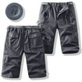 thumbnail image 1 of QingYiHua Men's Cargo Shorts on Clearance Men's Summer Shorts Casual Hiking Travel Shorts with Pockets Elastic Waist Twill Outdoor Shorts Mens Clothes Clearance Dark Gray,5XL, 1 of 6