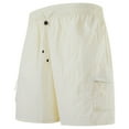 thumbnail image 1 of QingYiHua Summer Shorts for Men on Clearance,Knee Length Cargo Shorts Stretch Waist Hiking Fishing Outdoor Travel Shorts with Multi Pockets Clearance White,3XL, 1 of 9