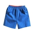 thumbnail image 1 of QingYiHua Summer Shorts for Men on Clearance,Men's Cotton Casual Shorts Elastic Waist Beach Vacation Shorts with Pockets 2025 Trendy Mens Clothes Clearance Blue,XXL, 1 of 5