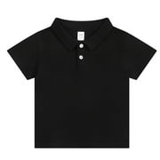 QINGYIHUA Toddler Girls Polo Shirts Kids Short Sleeve Basic Tops Polo School Uniform Shirt Casual Solid Color Tees 2-7 Years Girls Summer Clothes Today&nbsp;Sales Black