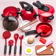 thumbnail image 1 of Isvgxsz 20Pcs Play Kitchen Accessories, Kids Kitchen Pretend Play Toys with Play Pots and Pans, Utensils Cookware Toys, Play Food Set, Toy Vegetables, Learning Gift for Girls Boys, 1 of 6