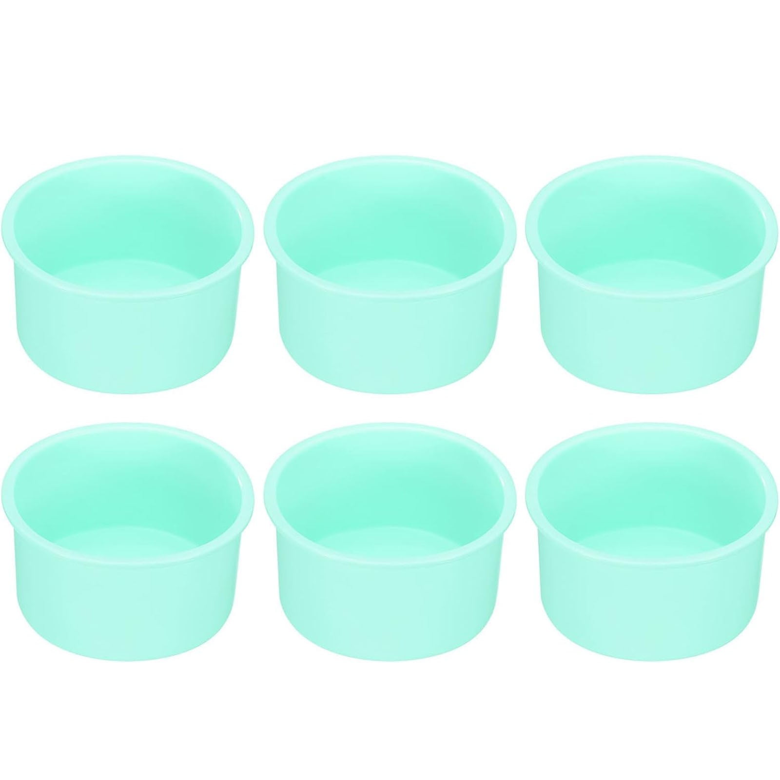 Isvgxsz 4 inch Silicone Round Cake Pans Set of 6,Non-stick Easy ...
