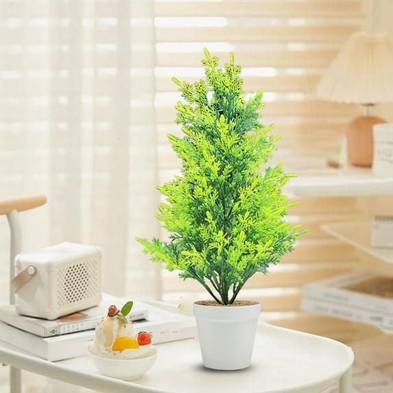 Isvgxsz Artificial Cedar Topiary Trees for Outdoor,Fake Norfolk Pine Plants,UV Protection All-Year Green Tree for Christmas,Home Decor Indoor, Porch,Garden,Entryway