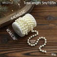 thumbnail image 1 of Isvgxsz Artificial Pearl Beads Garland Plastic Pearl Strands Chain Pearl String for Crafting Wedding Decoration Party Centerpieces Bridal Bouquet Crafts Flower DIY Supplies, 1 of 3