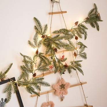 Isvgxsz Bright Pine Cone Christmas String Lights, Total 68.89in LED Battery Operated Christmas Garland with Pine Cone Fairy String Lights for Indoor Outdoor Xmas Decorations