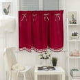 thumbnail image 1 of Isvgxsz Buffalo Check Plaid Bow French Country Kitchen Small Cafe Curtain, Farmhouse Decorative Rod Pocket Valance Window Treatment Tiers Coffee Closet Drape, 1 Panel, 29" x 24", 1 of 6