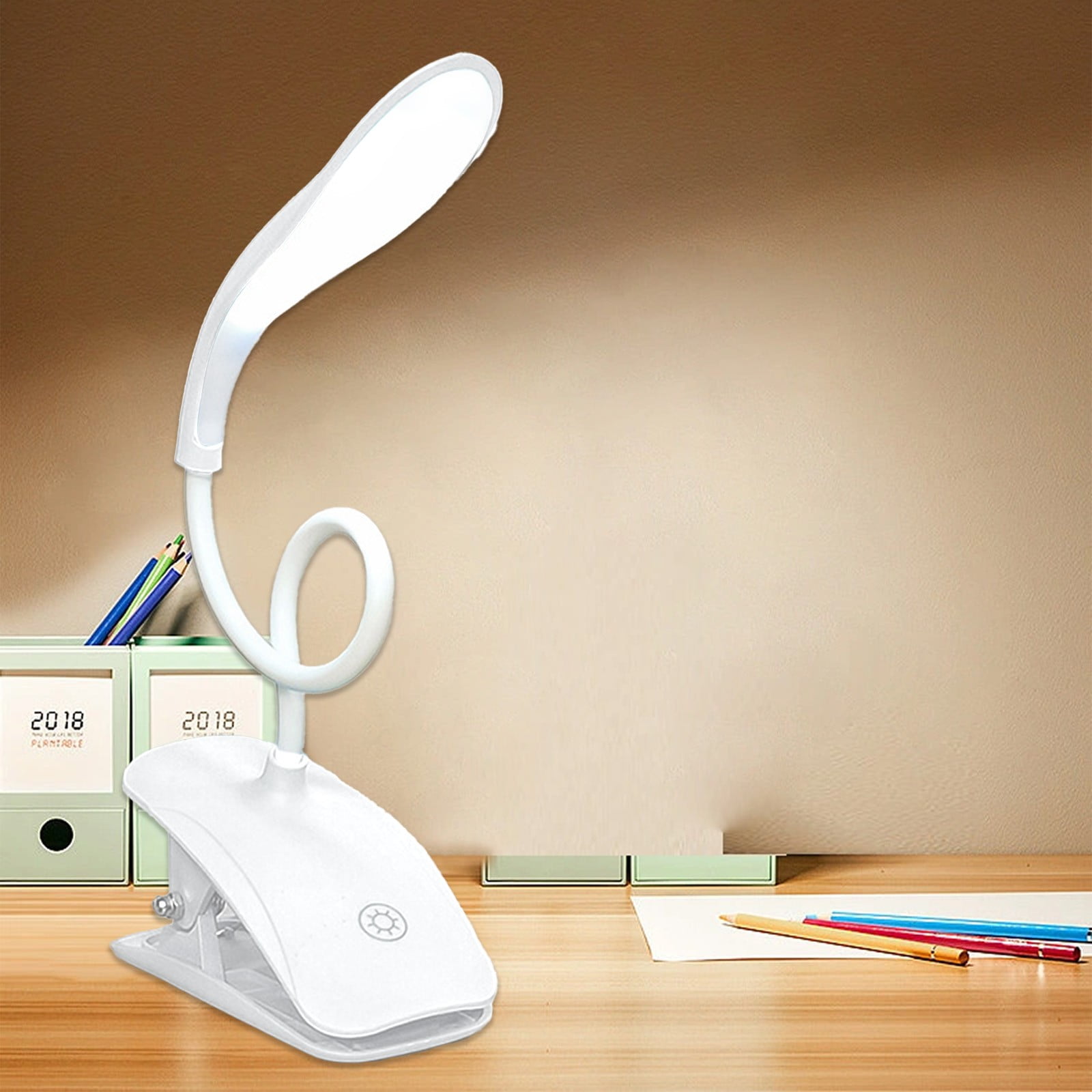 Isvgxsz Clip on Reading Light for Bed Headboard, Rechargeable Battery ...