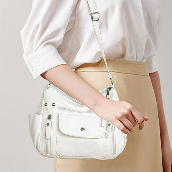 Crossbody Purse for Women Ladies Soft PU Leather Shoulder Bag Roomy Handbag Fashion Tote Top Handle Satchel