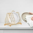 thumbnail image 1 of Isvgxsz Dish Storage Rack -Plate Holder Organizer - Upright Cabinet Dish Drying Rack - Metal Dish Organizer Stand for Kitchen Counter Cupboard, 1 of 6
