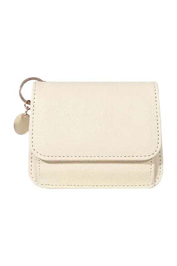 Leather Coin Purse with Key Chain - Small Change Purse Keychain Card Holder Keychain Pouch Small Keychain Wallet for Women and Men