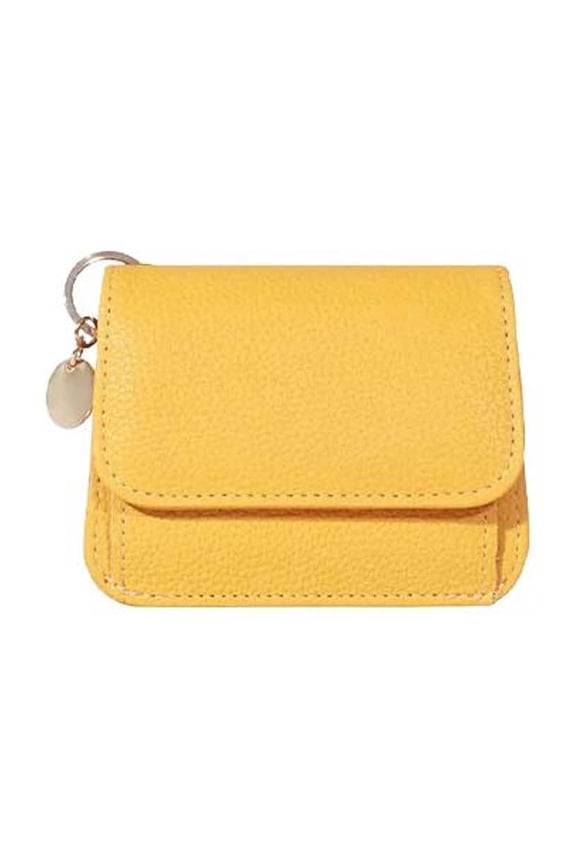 Leather Coin Purse with Key Chain - Small Change Purse Keychain Card Holder Keychain Pouch Small Keychain Wallet for Women and Men