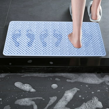 Isvgxsz Shower and Bathtub Mat,27 x14 Inches,Extra Long Non Slip Mats with Suction Cups and Drain Holes, Machine Washable and Anti Slip Bathmats, Bathroom Mats for Tub Nonslip