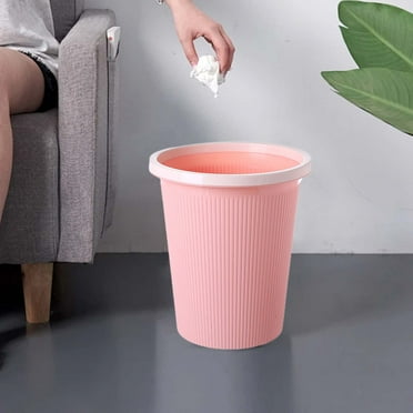 Isvgxsz Small Trash Can,Bathroom Trash Can, Slim Waste Basket, Round Garbage Can, Plastic Trash Bin for Kitchen, Dorm, Bedroom, Office, Living Room, Study, Compact Spaces
