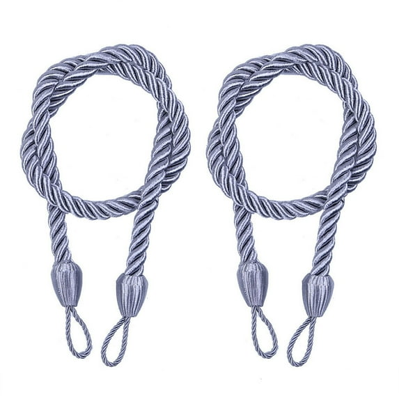 Isvgxsz Curtain Tiebacks Ropes, 2pcs Decorative Handmade Tie Backs Curtain Holdbacks Holders Cord for Window Sheer Drapes Indoor Outdoor