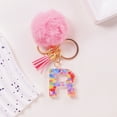 thumbnail image 1 of Isvgxsz Cute Pink Key Chains for Women Girls, Initial Letter Keychains with Tassel, Charms for Key Purse Handbags Backpacks, 1 of 5