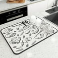 thumbnail image 1 of Isvgxsz Dish Drying Mat for Kitchen Counter, 24"x12" Super Absorbent Hide Stain Dish Drying Pad with Non-slip Rubber Backed, Quick Drying Mat for Coffee Machine Dish Rack, 1 of 8