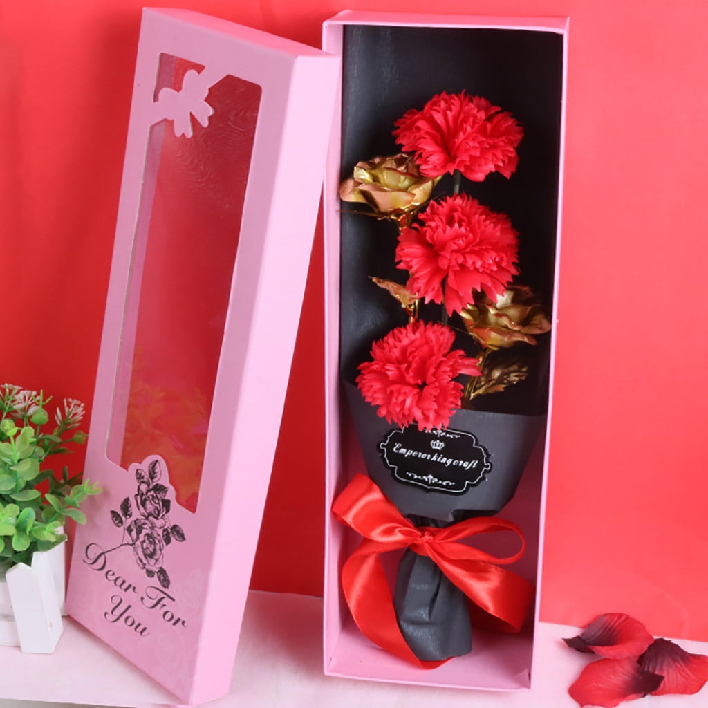 Isvgxsz Eternal Roses Gift Box, Artificial Flowers Bouquet Scented Soap ...