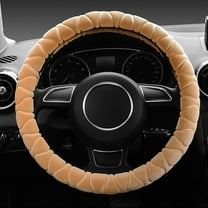 Isvgxsz Fluffy Car Steering Wheel Cover, Fuzzy Cute Steering Wheel Covers Girly Women, Soft Plush Warm Non-Slip Car Interior Accessories, Universal