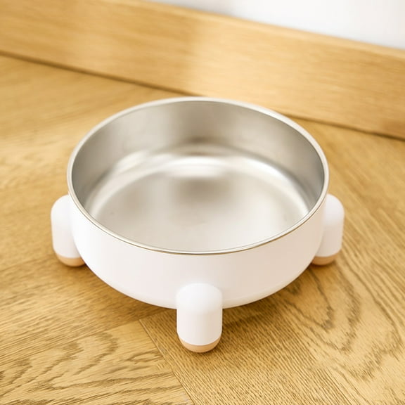 Isvgxsz Heavy Weight Non-Skid Stainless Steel High Back Pet Food/Water Bowls with Removable Anti Skid Rubber Ring - Dog/Cat Feeding Bowl in Unique Design, Dishwasher Safe