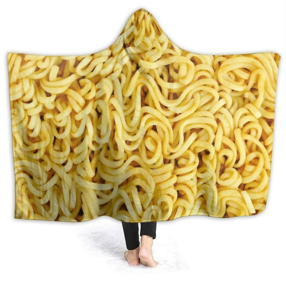 Isvgxsz Instant Noodles Ramen Food Throw Blanket, Soft Flannel Bed Blankets for Kids Girl Boys, Lightweight Microfiber Blanket for Sofa Living Room Bedroom