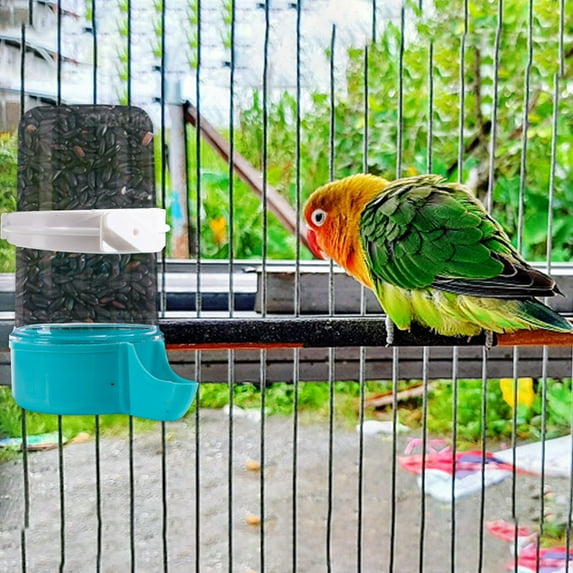 Isvgxsz Pet Bird Water Feeder, Parrot Water Dispenser, Bird Cage Suspended Automatic Water Dispenser for Parakeet Budgie Lovebirds Cockatiel (1PCS)