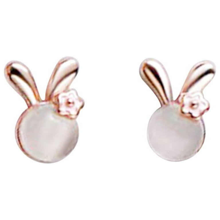 Isvgxsz Rabbit Stud Earrings Hypoallergenic Bunny Earrings Tiny