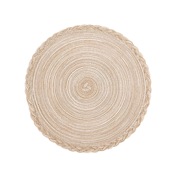 Isvgxsz Round Placemats, Cotton Rope Woven Table Mats, Hot Pads for Kitchen, Non Slip Heat Resistant Place Mats, Braided Placemat for Farmhouse Decor and Kitchen Table Decor
