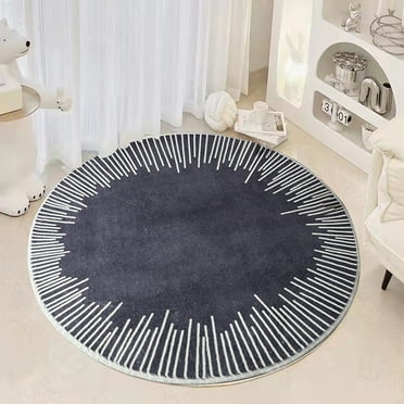 Isvgxsz Round Rug for Bedroom Soft Circle Rug Modern Small Round Rug for Kids Girls Boys Teen Room Fluffy Plush Shaggy Circle Carpet for Baby Nursery Living Room Playroom Home Decor 23.6in