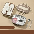 thumbnail image 1 of Isvgxsz Stainless Steel Bento Box for Adults - Lunch Bento Box Adult Lunch Box Lunch Containers Bento Lunch Box for Adults - Insulated Lunch Containers with Spoon, Chopstick and Phone Stand, 1 of 3
