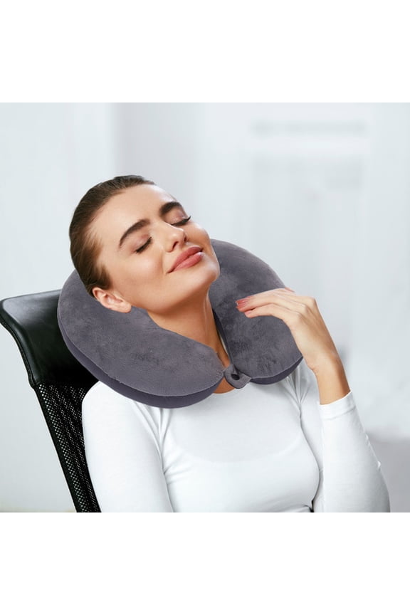 Travel Pillow, Memory Foam Neck Pillow for Traveling, U Shape Neck Pillow Airplane Portable Flight Pillow Adult Travel Neck Pillow for Plane Train Car Home Office