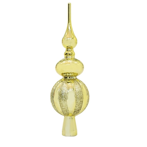 Isvgxsz Tree Toppers Vintage Decorative Christmas Treetop Plastic Tree Finals Metallic Tree Topper Ornament for Xmas New Year Holiday Party Decorations