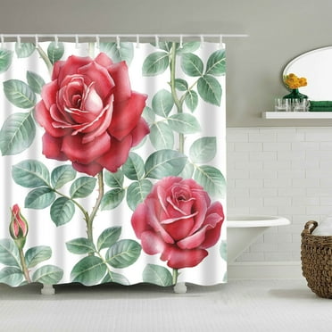 Isvgxsz Valentines Day Shower Curtain, Heart Valentine Shower Curtain, Valentines Bathroom Decor, Happy Valentines Day Bathroom